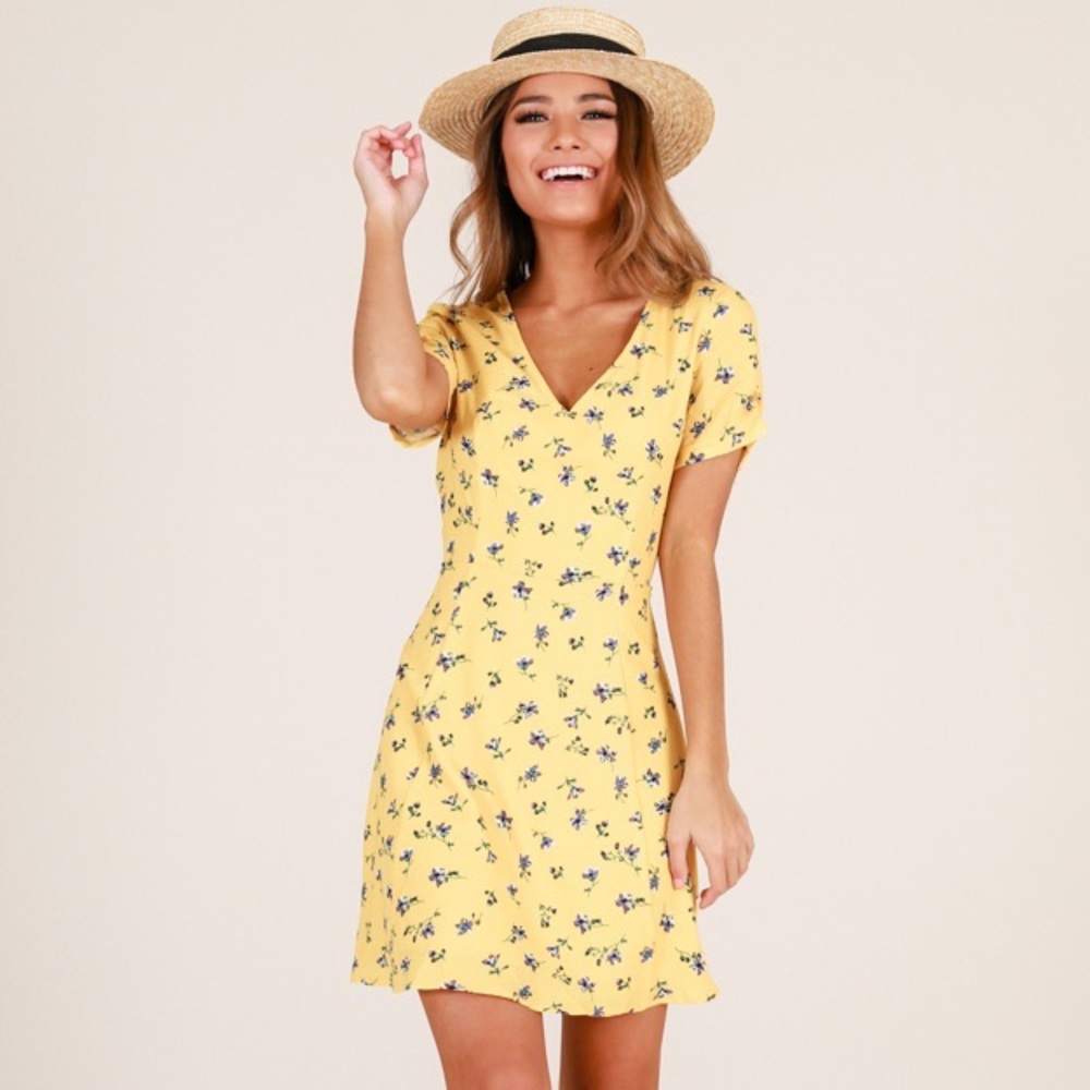 Yellow Floral Dress